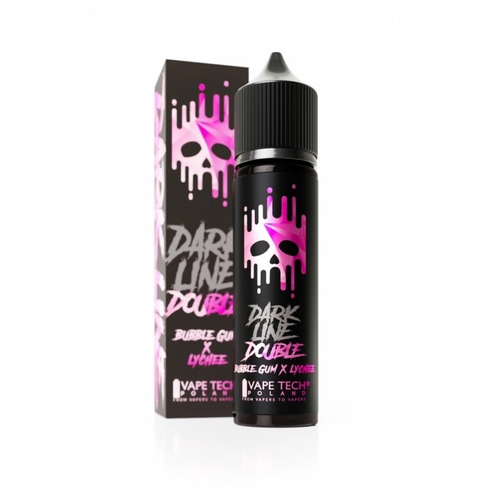 Longfill Dark Line Double 8/60ml - Bubble Gum Lychee