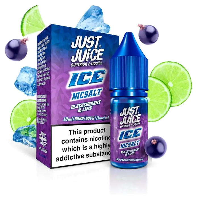 Just Juice Ice 10ml - Blackcurrant & Lime 20mg